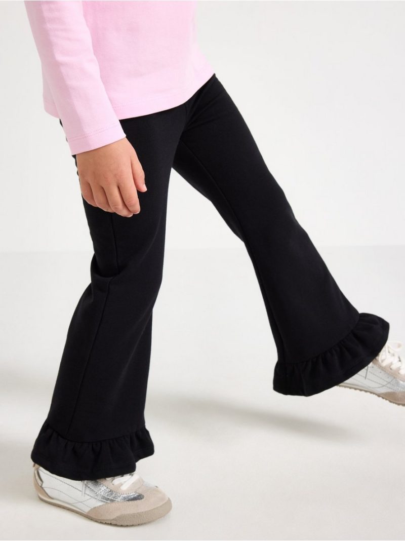 Flared leggings with brushed inside - 3014008-80