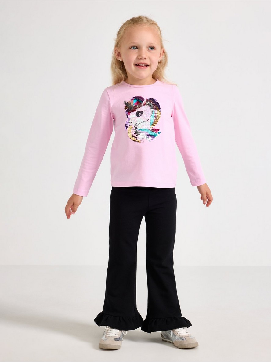 Flared leggings with brushed inside - 3014008-80