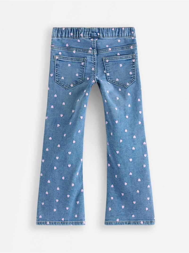 FREJA Flared leg jeans with hearts - 3007220-790