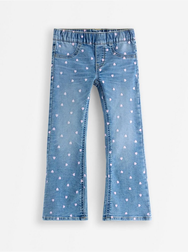 FREJA Flared leg jeans with hearts - 3007220-790