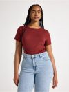 Short-sleeved ribbed top - 3008467-9500