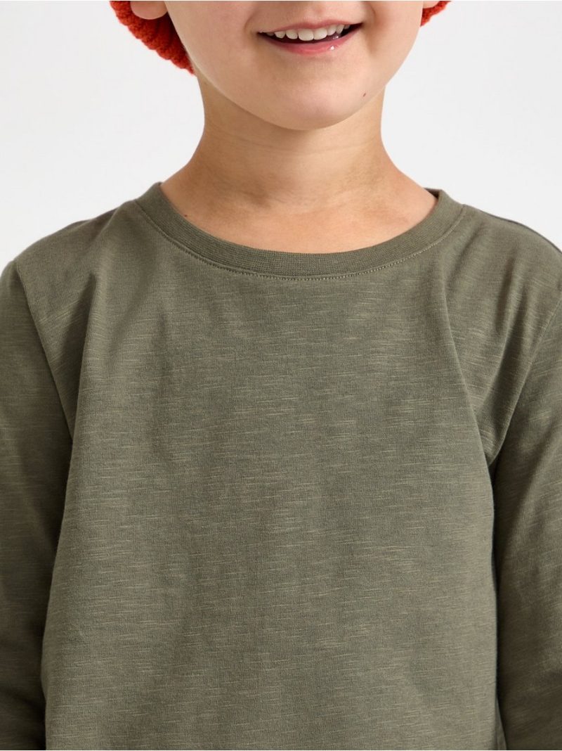 Long sleeved top in slub jersey - 3011059-6876