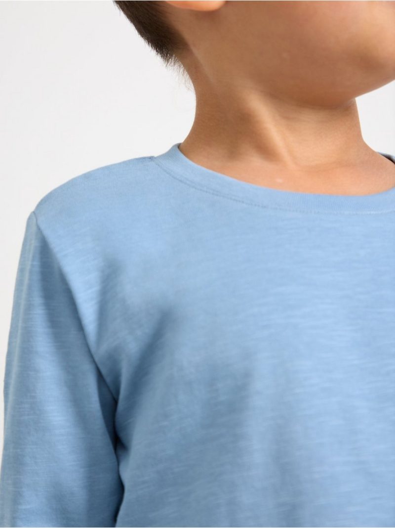Long sleeved top in slub jersey - 3011059-8174