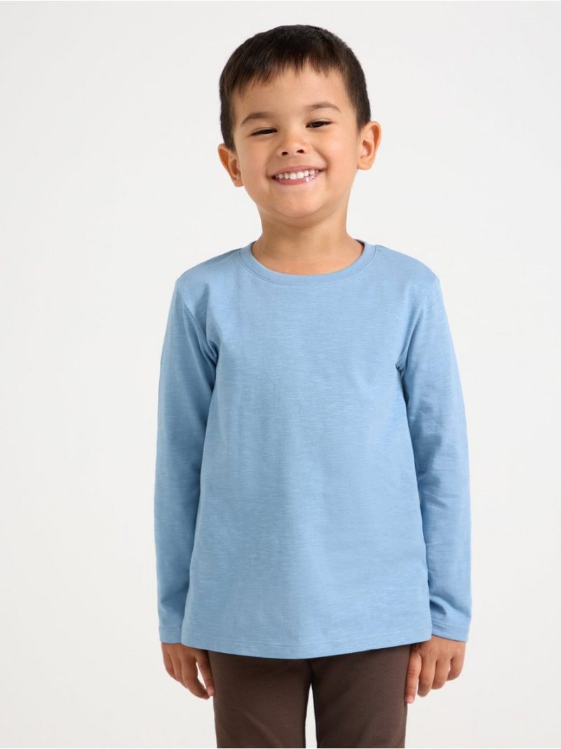 Long sleeved top in slub jersey - 3011059-8174