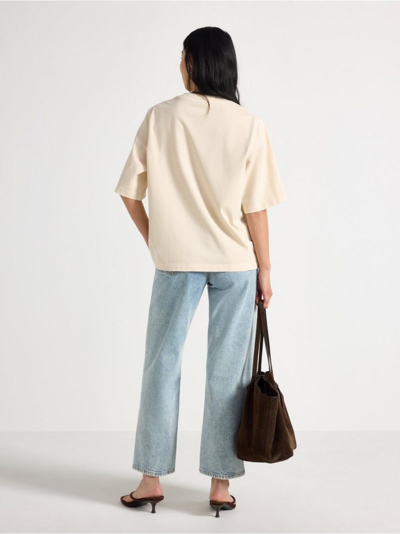 Oversized t-shirt in washed cotton - 3011251-7458