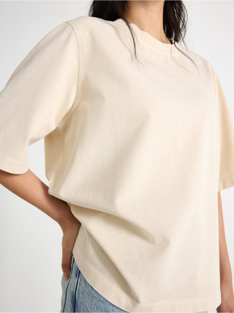 Oversized t-shirt in washed cotton - 3011251-7458
