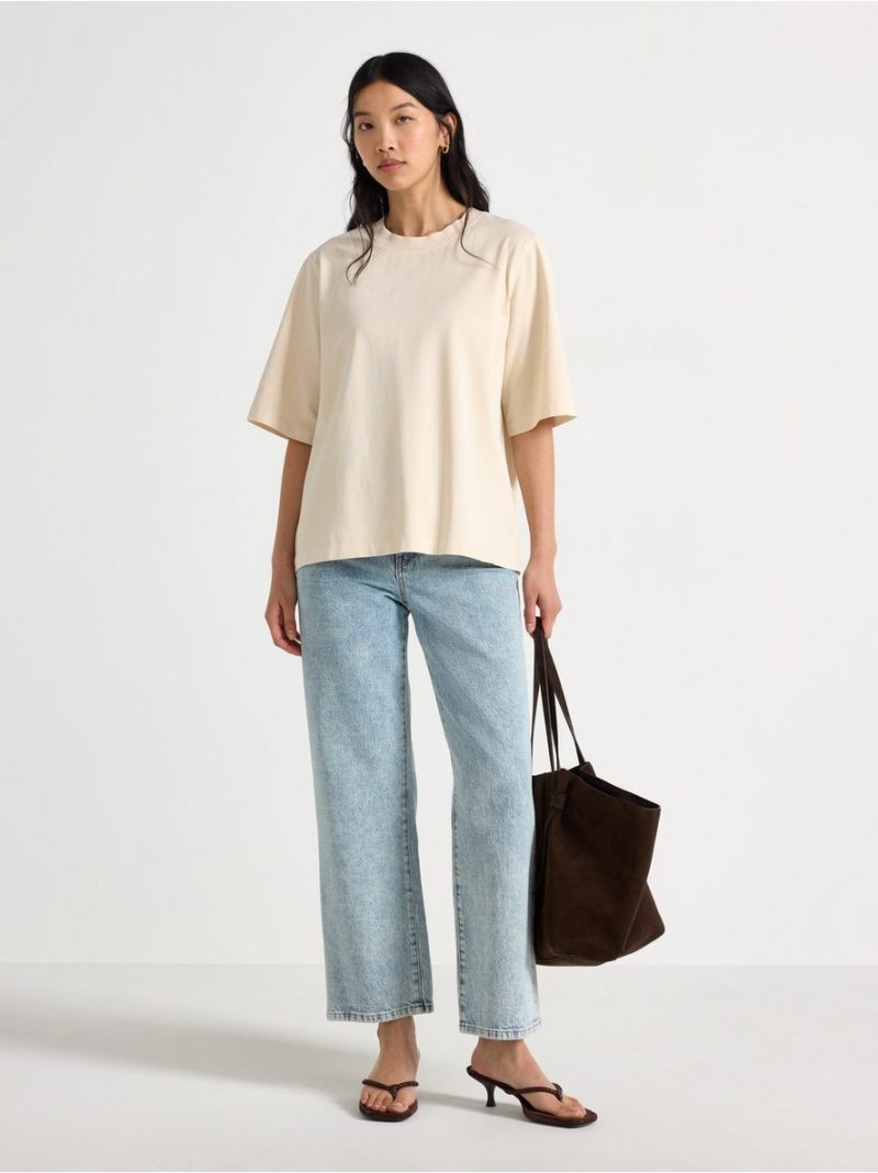 Oversized t-shirt in washed cotton - 3011251-7458