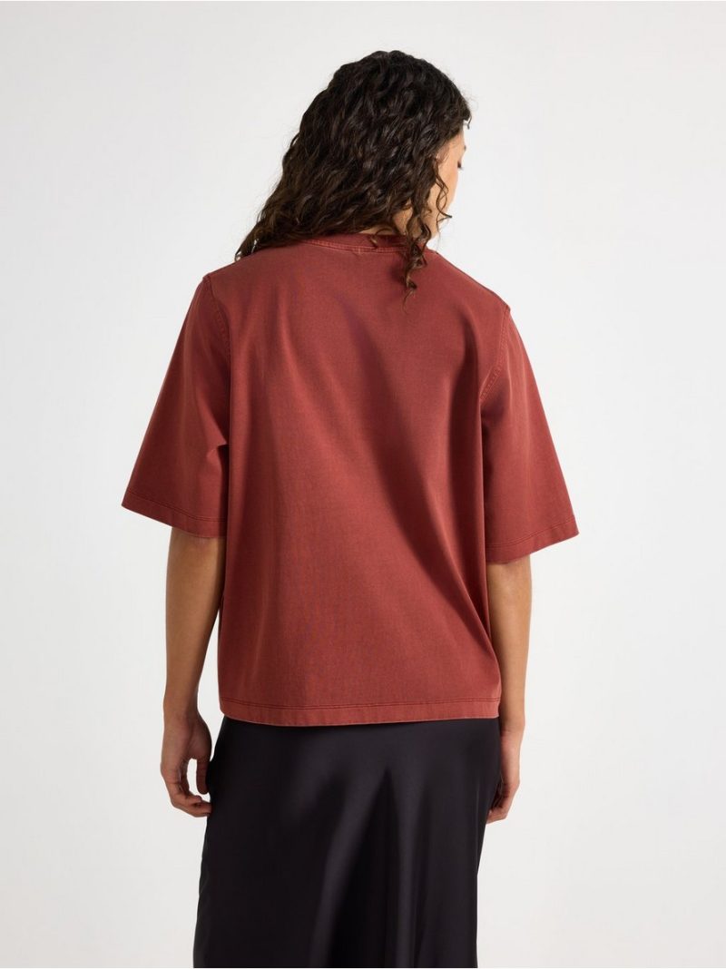 Oversized t-shirt in washed cotton - 3011251-9500