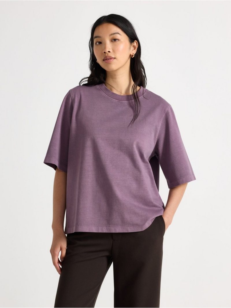 Oversized t-shirt in washed cotton - 3011251-9613