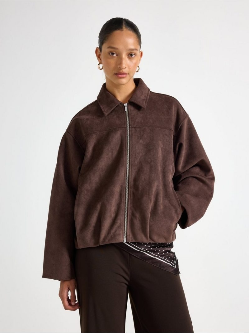 Boxy jacket in faux suede - 3011600-1863