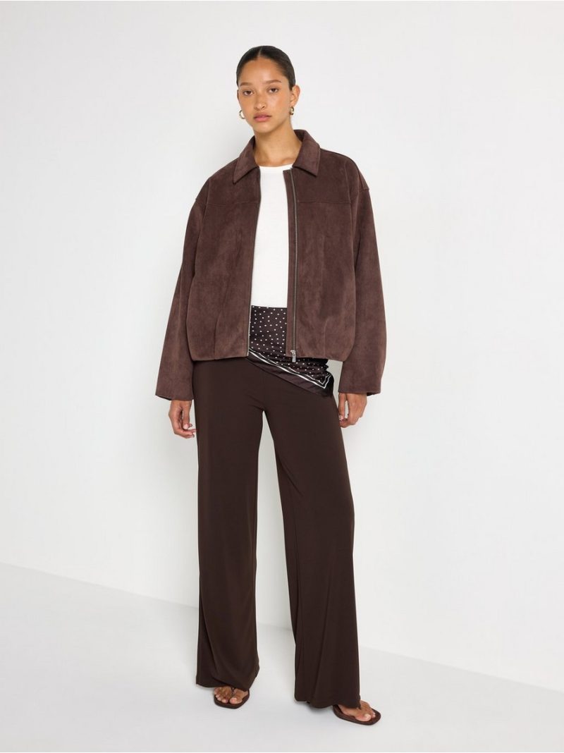 Boxy jacket in faux suede - 3011600-1863