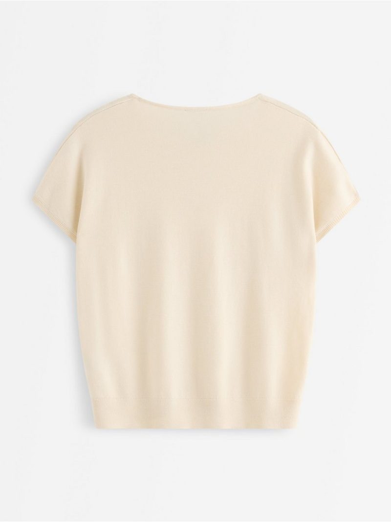 Fine-knit short-sleeved top - 3011906-1230