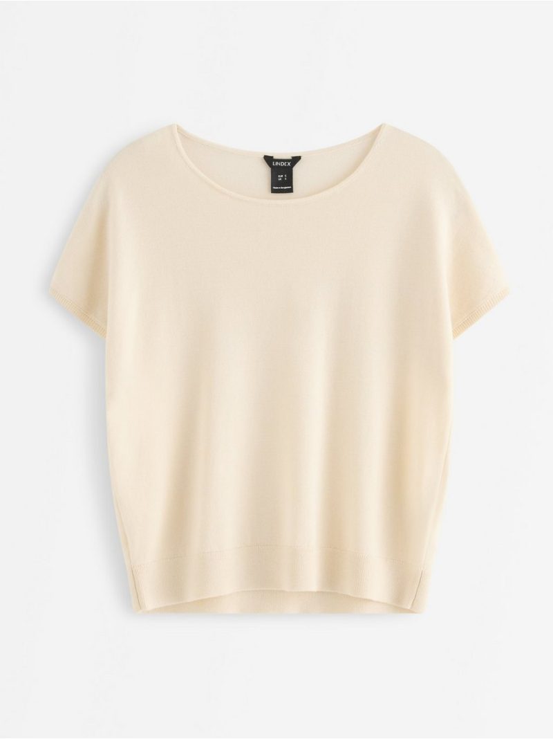 Fine-knit short-sleeved top - 3011906-1230