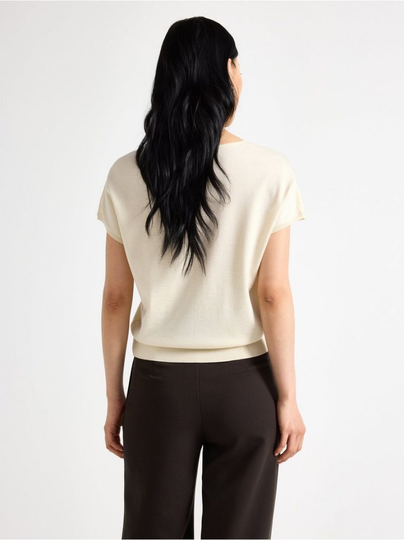 Fine-knit short-sleeved top - 3011906-1230