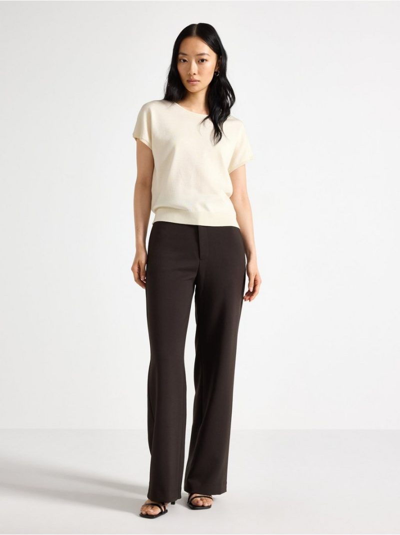 Fine-knit short-sleeved top - 3011906-1230
