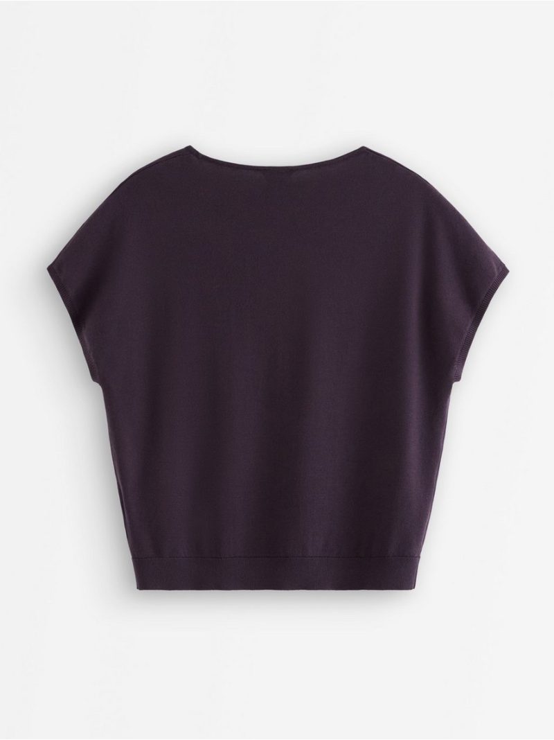 Fine-knit short-sleeved top - 3011906-6940
