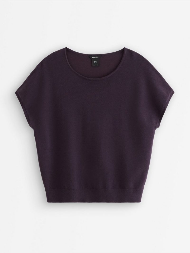 Fine-knit short-sleeved top - 3011906-6940