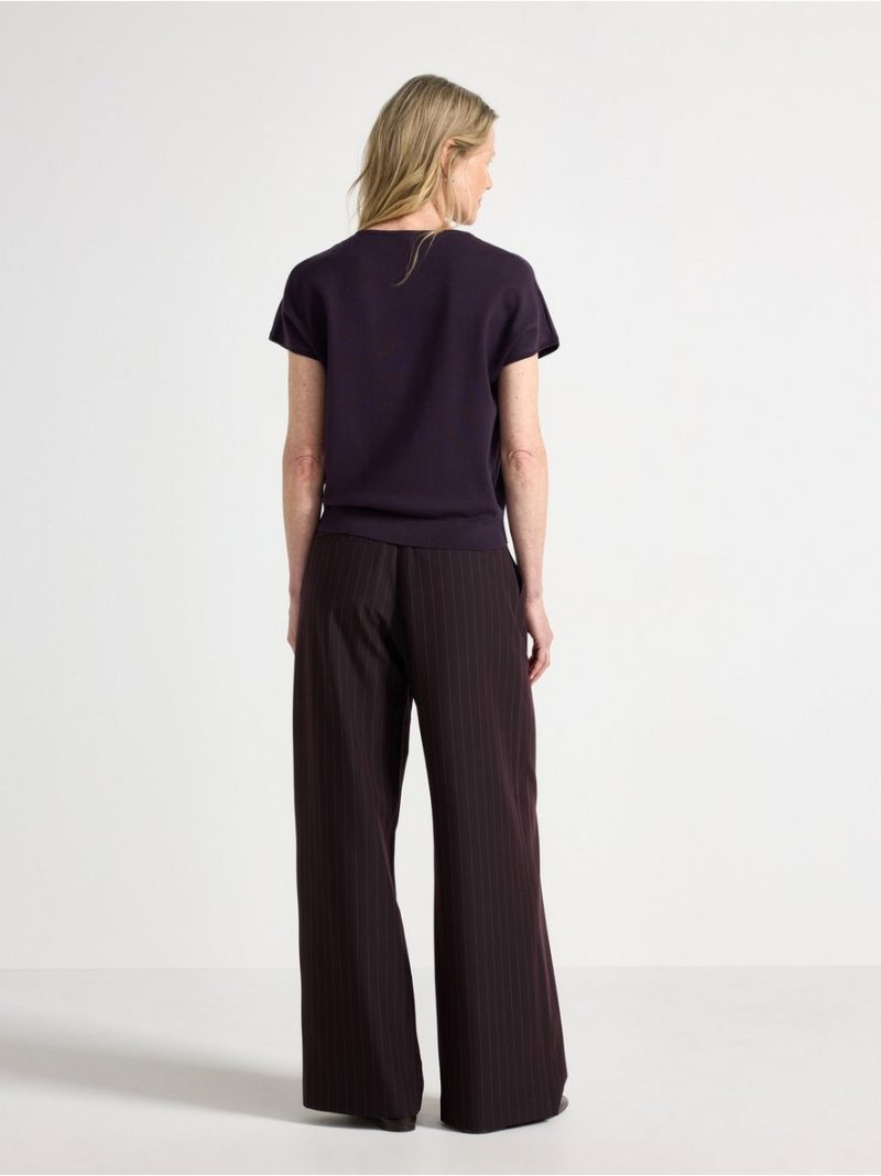 Fine-knit short-sleeved top - 3011906-6940