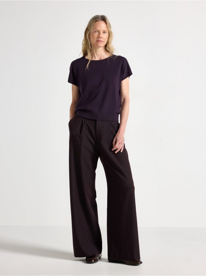Fine-knit short-sleeved top - 3011906-6940