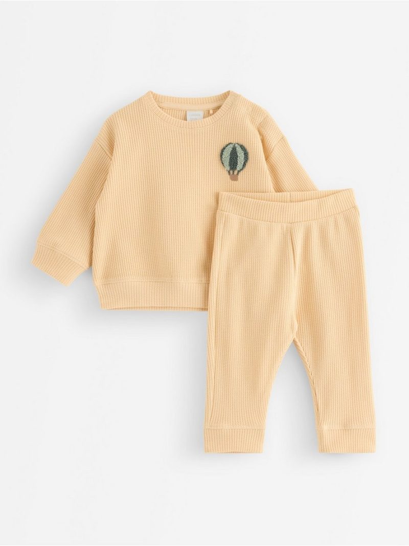 Waffled set in cotton - 3012024-3416