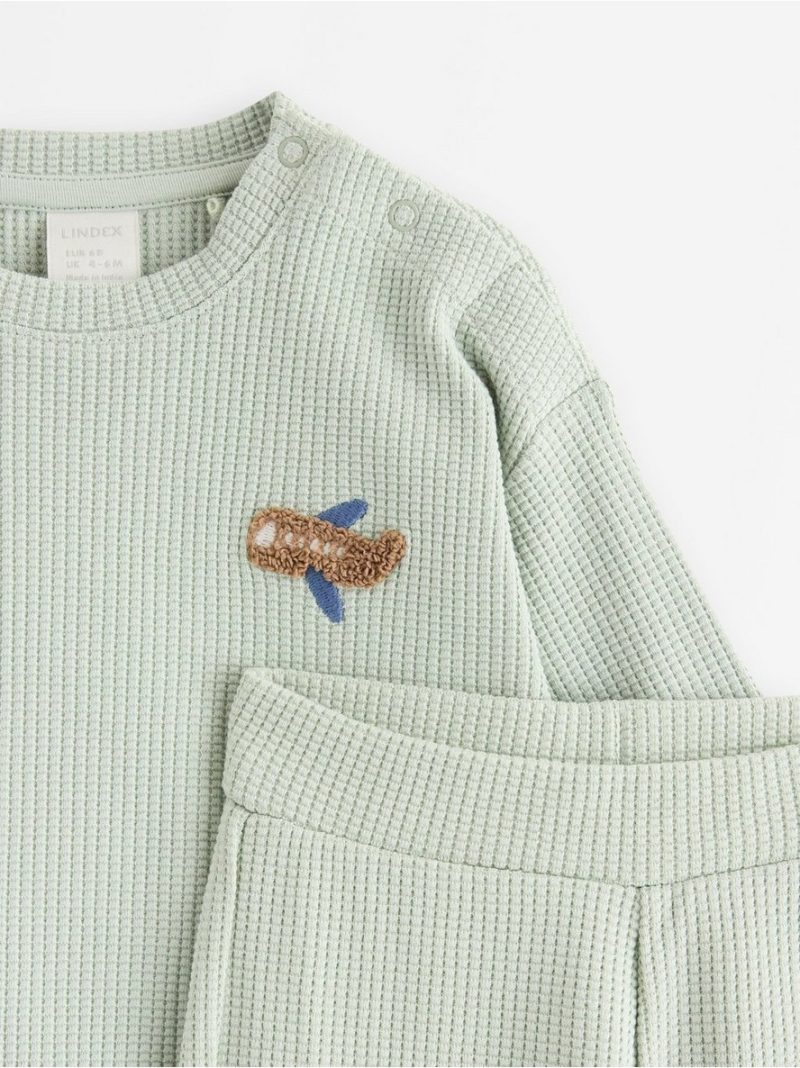 Waffled set in cotton - 3012024-8645
