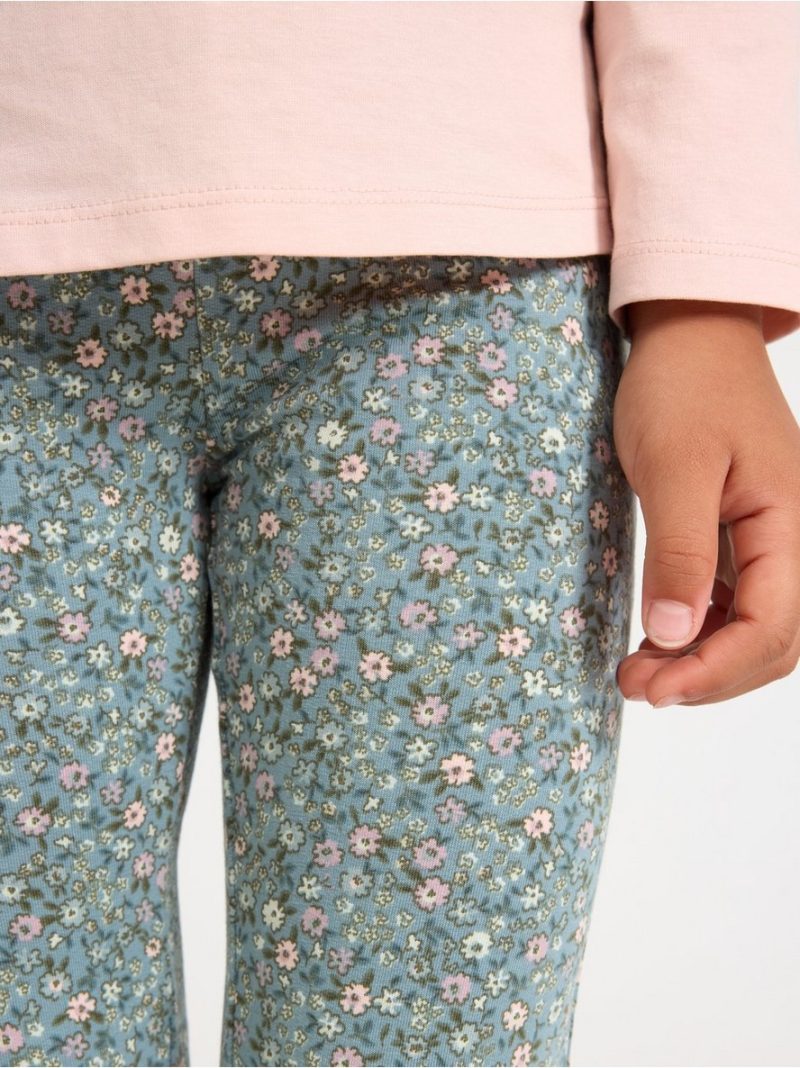 Flared leggings with brushed inside - 3012089-8851