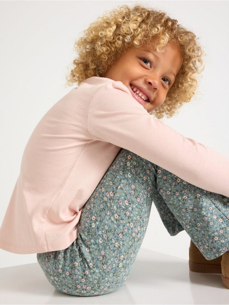 Flared leggings with brushed inside - 3012089-8851