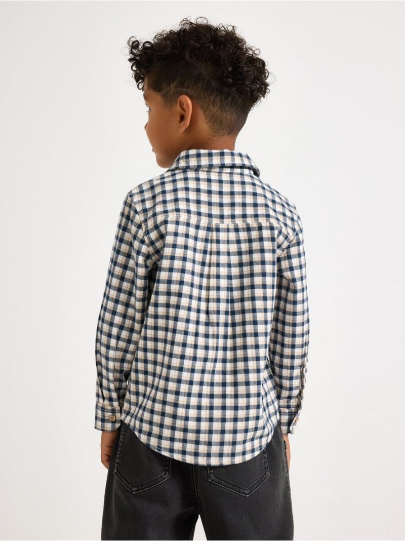 Checked long-sleeved shirt - 3012115-6842