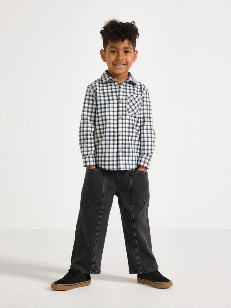 Checked long-sleeved shirt - 3012115-6842