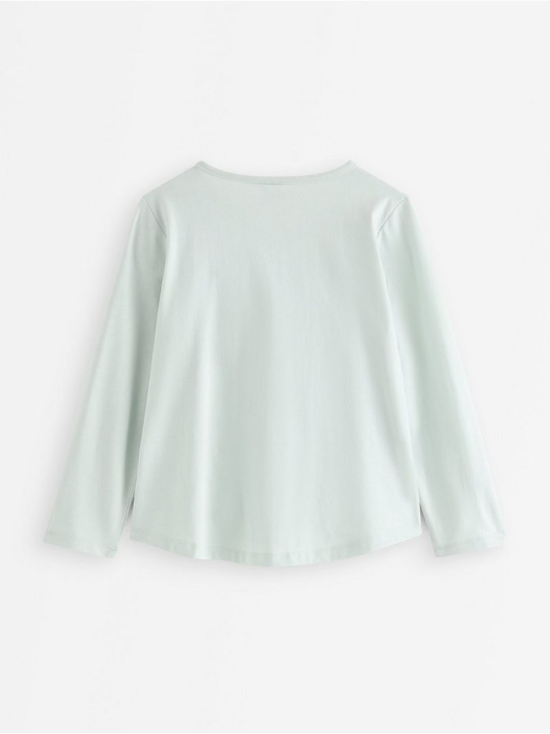 Long-sleeved top with cat motif - 3012227-7654