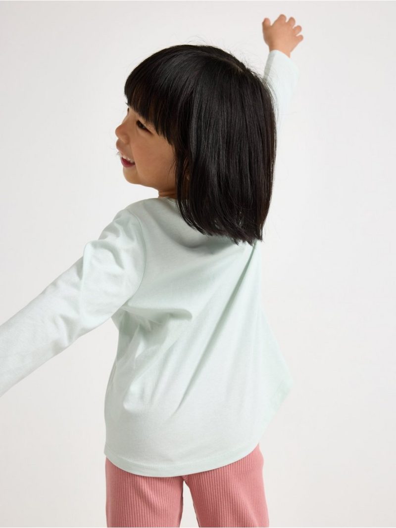Long-sleeved top with cat motif - 3012227-7654