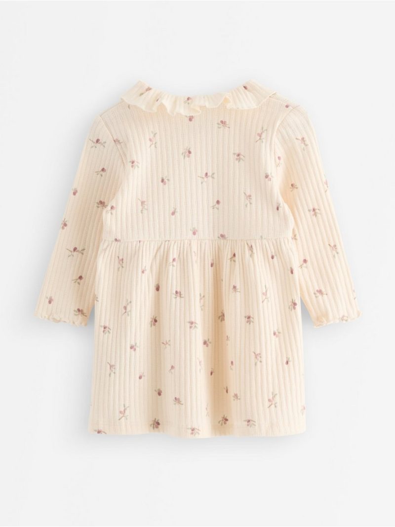 Ribbed dress with long sleeves - 3012244-6809