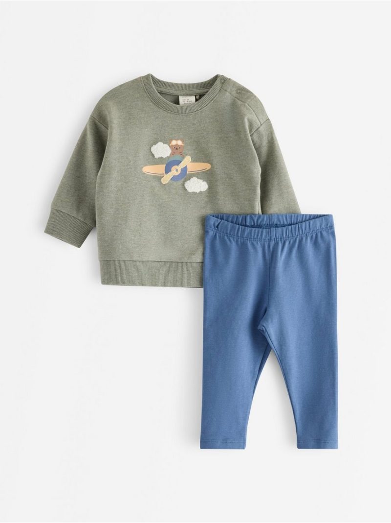 - Set with sweatshirt and leggings Set with sweatshirt and leggings - 3012259-7607