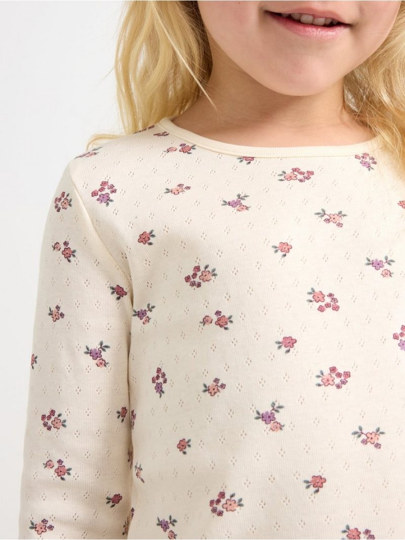 Long-sleeved top in pointelle - 3012265-6728