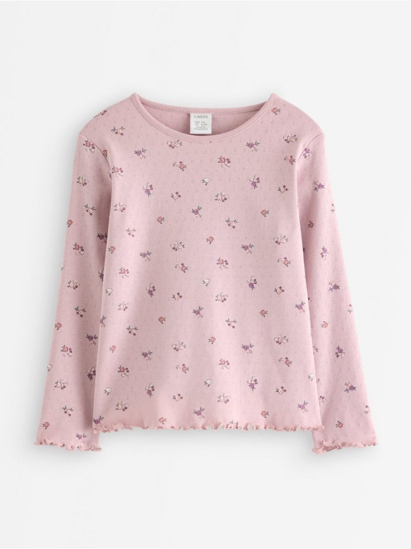 Long-sleeved top in pointelle - 3012265-7736