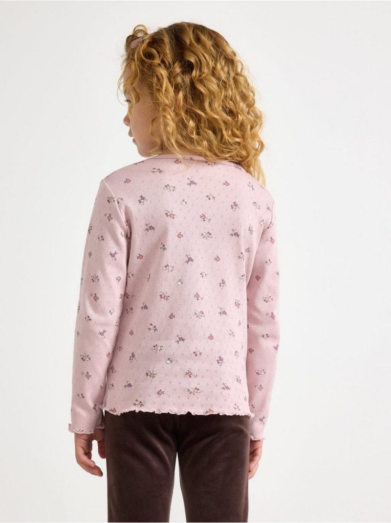 Long-sleeved top in pointelle - 3012265-7736