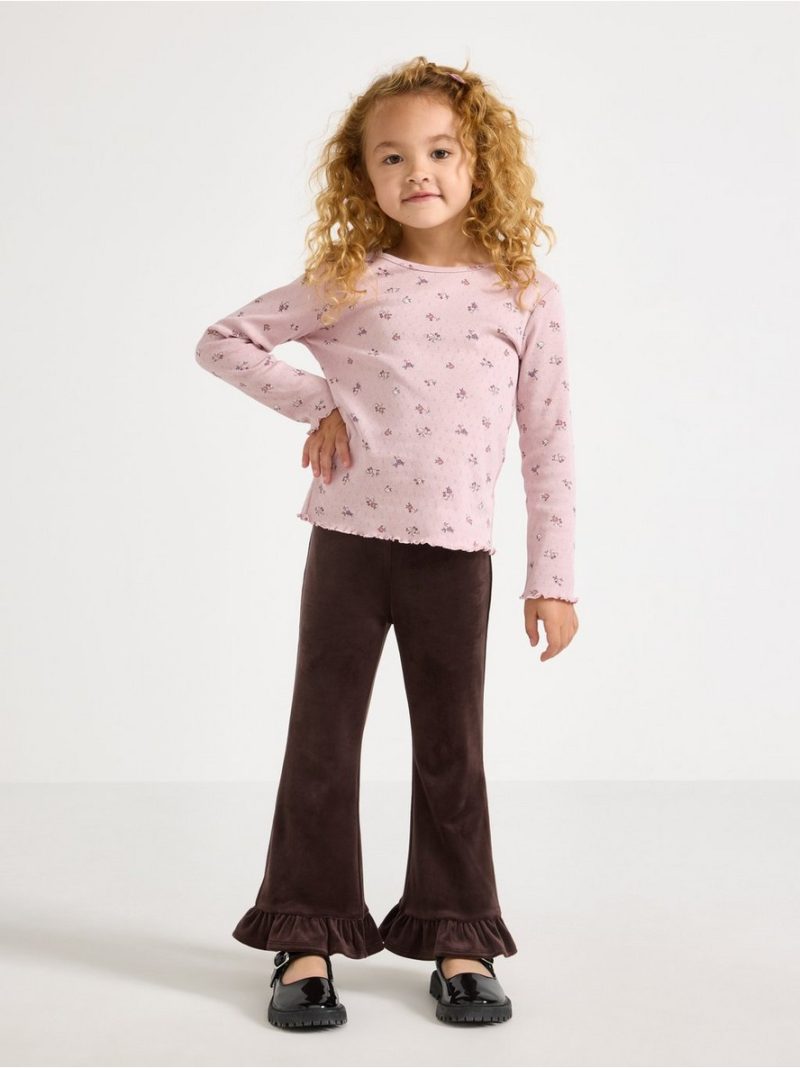 Long-sleeved top in pointelle - 3012265-7736