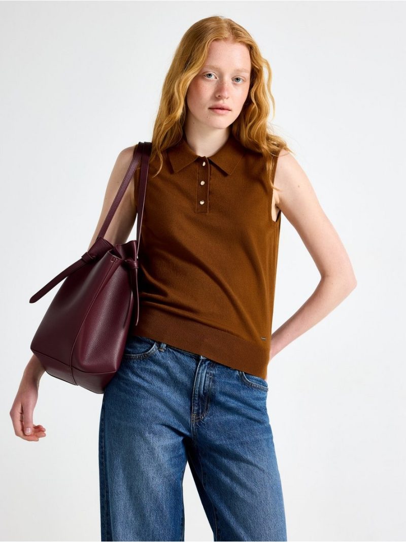 Fine-knit sleeveless top - 3012267-6786