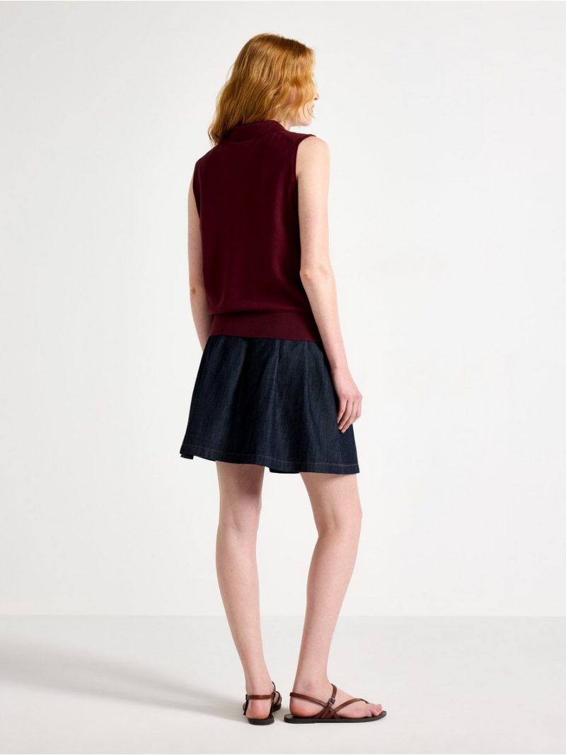 Fine-knit sleeveless top - 3012267-7332