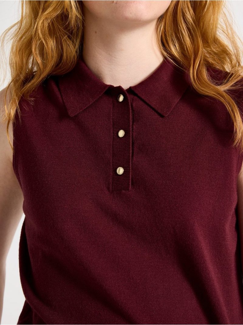 Fine-knit sleeveless top - 3012267-7332