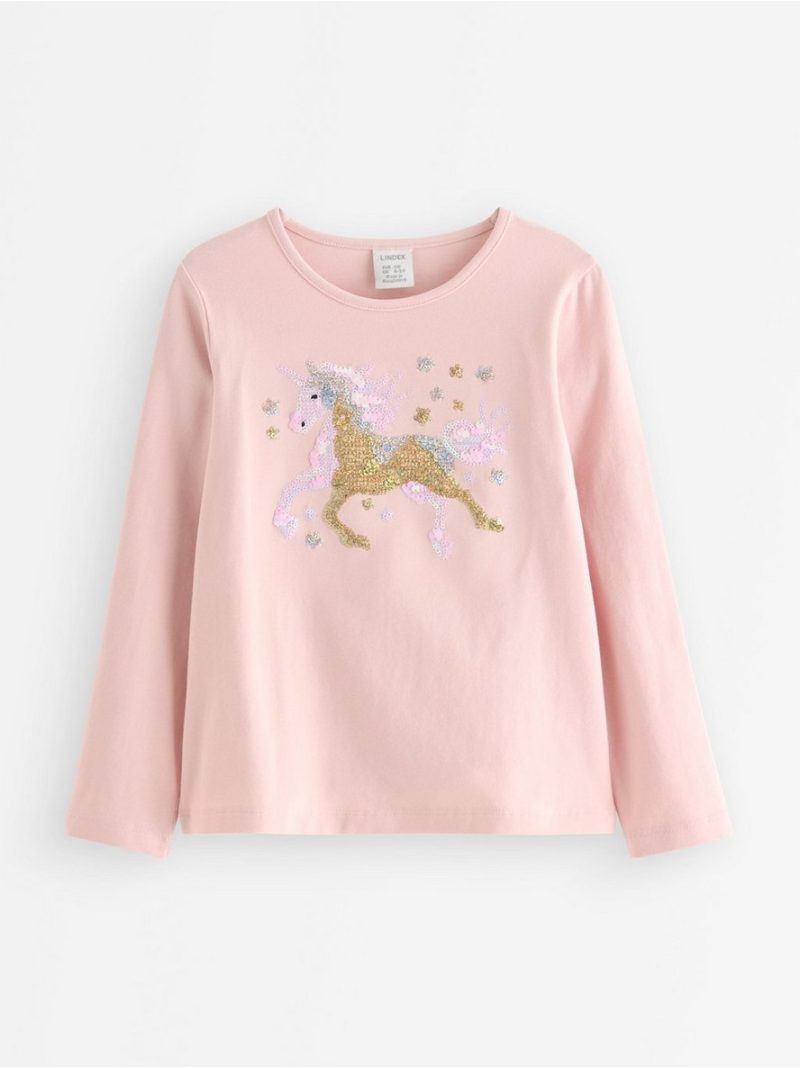 Long sleeved top with sequins - 3012290-6907