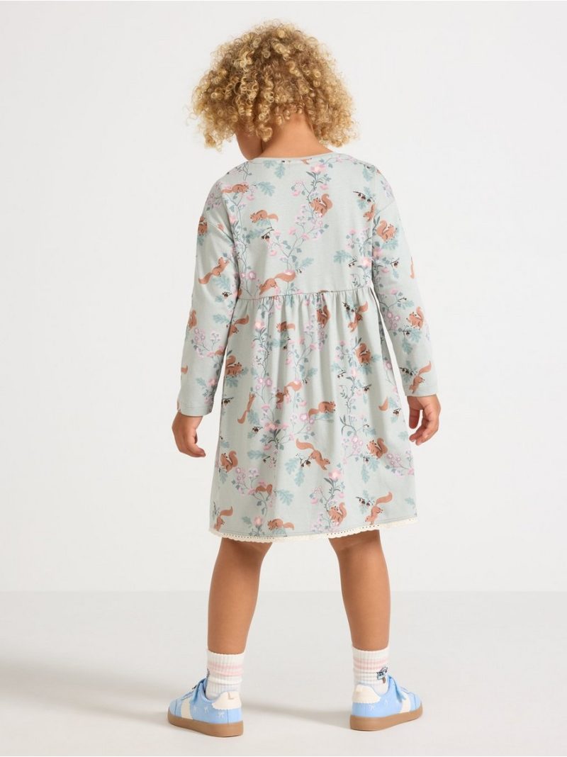 Long sleeved jersey dress - 3012389-7986