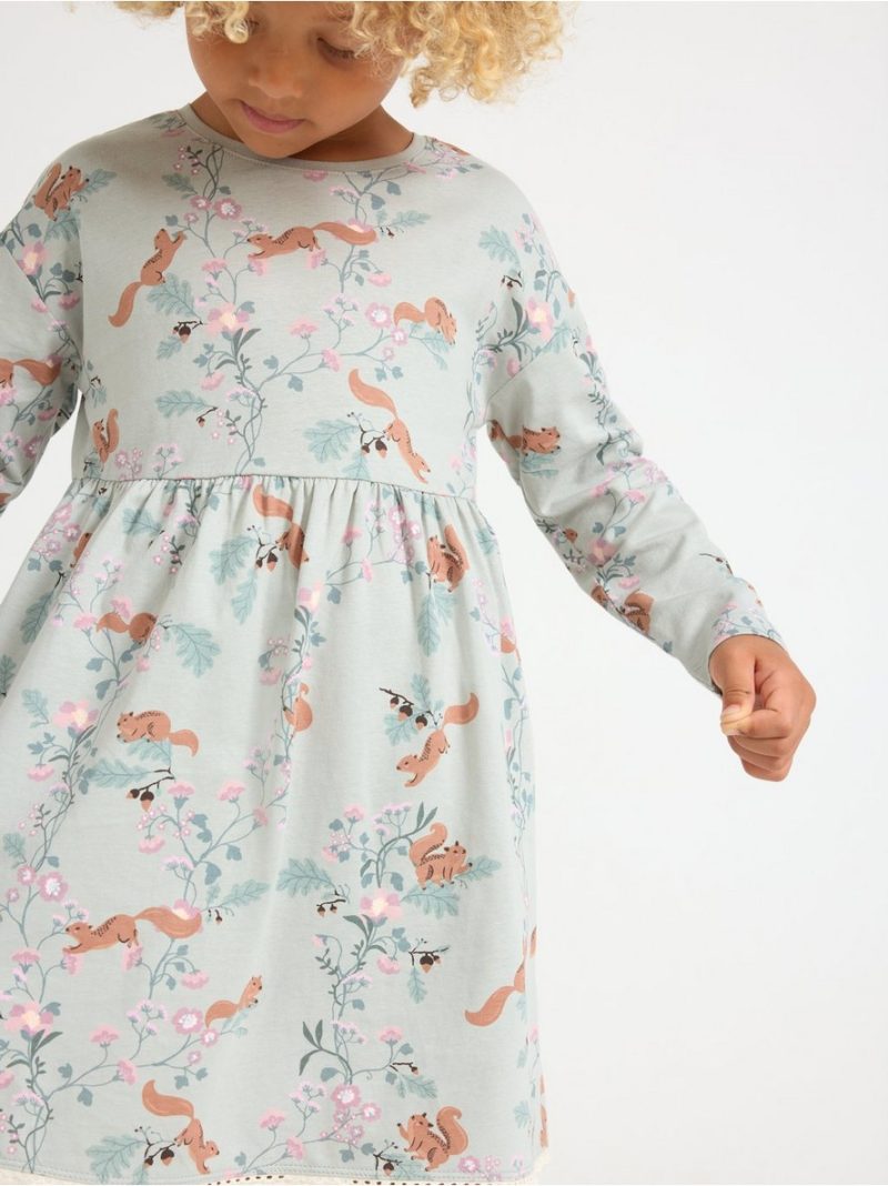 Long sleeved jersey dress - 3012389-7986