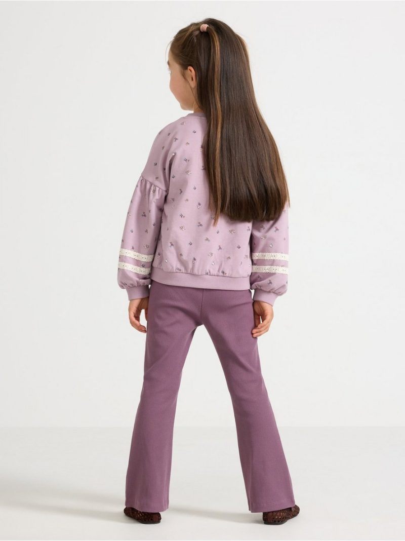 Flared ribbed leggings - 3012432-7341