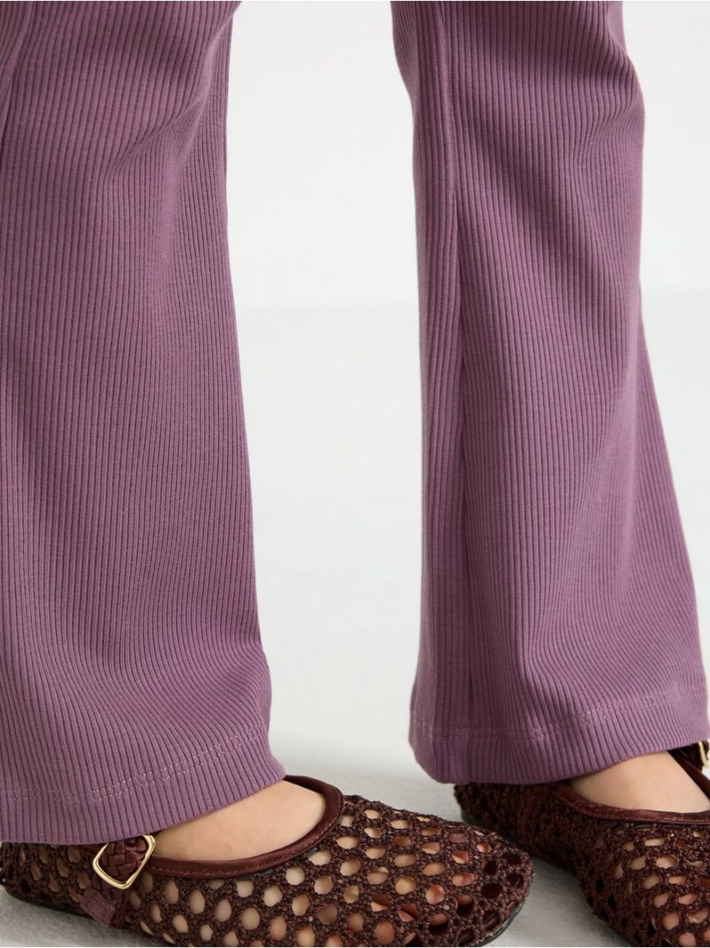 Flared ribbed leggings - 3012432-7341