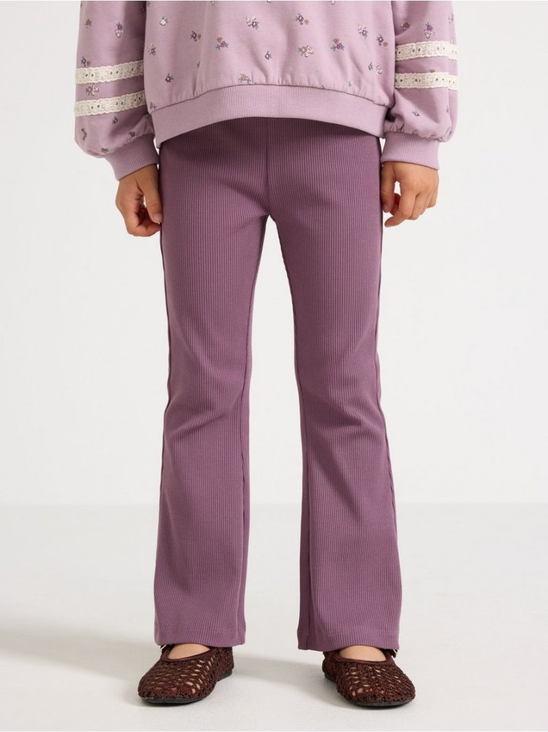 Flared ribbed leggings - 3012432-7341