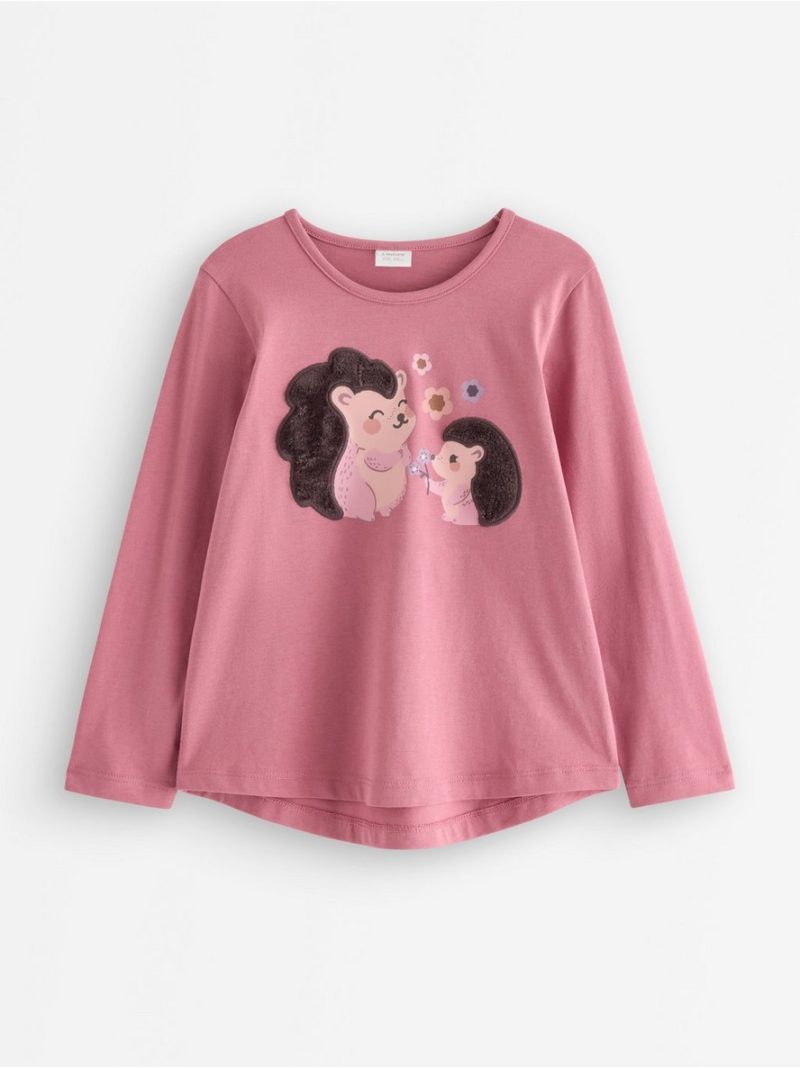 Long-sleeved top with applique - 3012458-8694