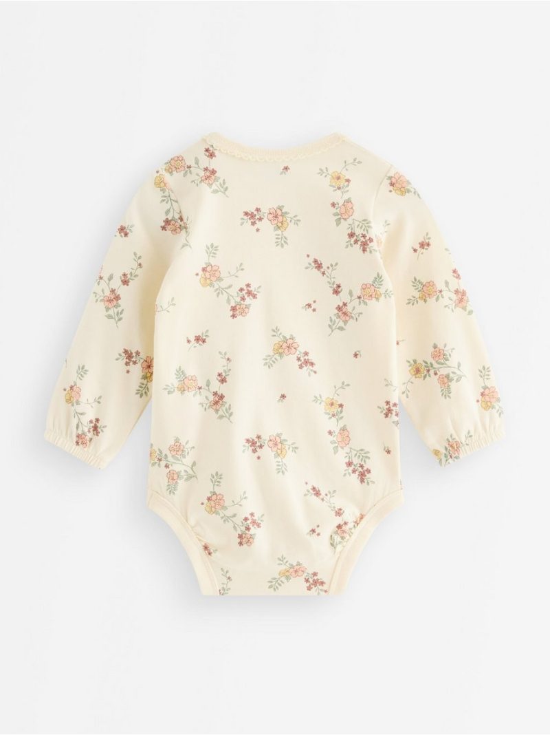 Long-sleeved bodysuit with flowers - 3012514-6809