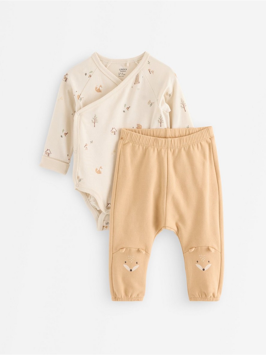 Set with wrap bodysuit and joggers - 3012750-1230