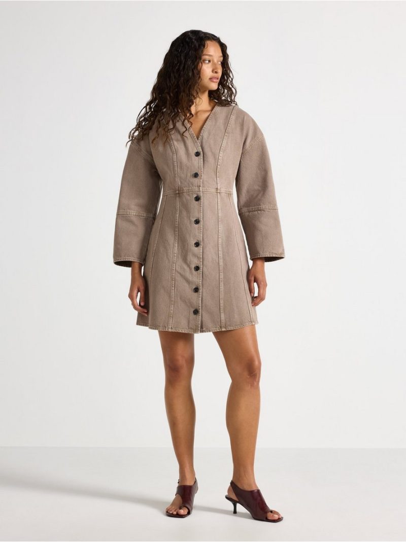 - Mini dress in twill Mini dress in twill - 3013087-6581